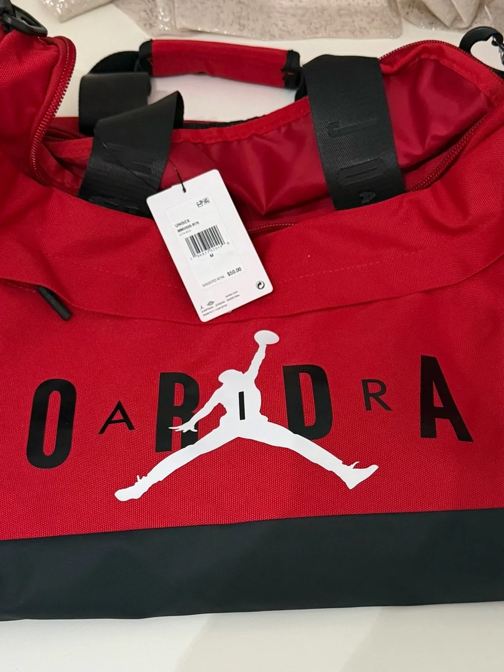Jordan vibrant red